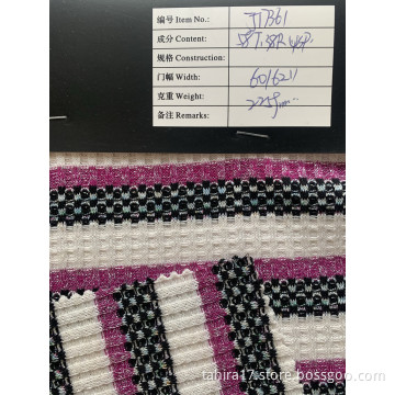 White Purple Black Stripes Width 60/62 Fabric